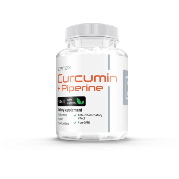 Zerex Curcumin + Piperine - természetes támogatás a gyulladások ellen